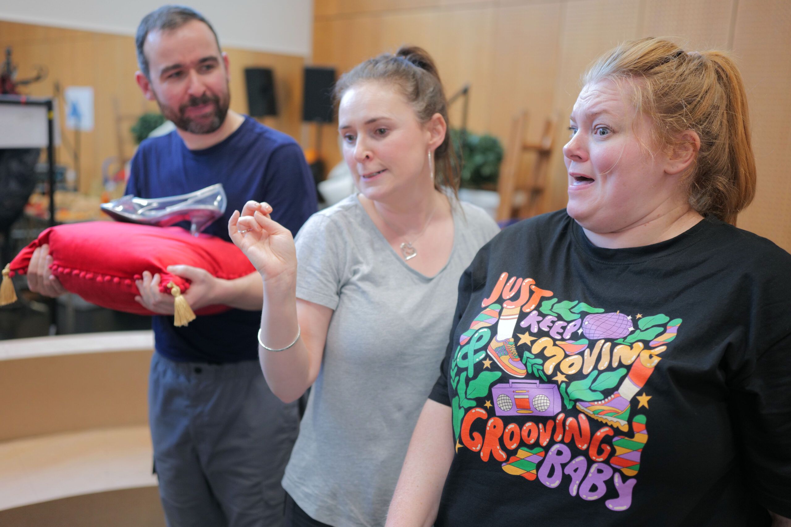UGLY Rehearsal 17-11-23 Laurence Boothman, Jo Freer, Lauren Ellis Steele © Sartorial Pictures